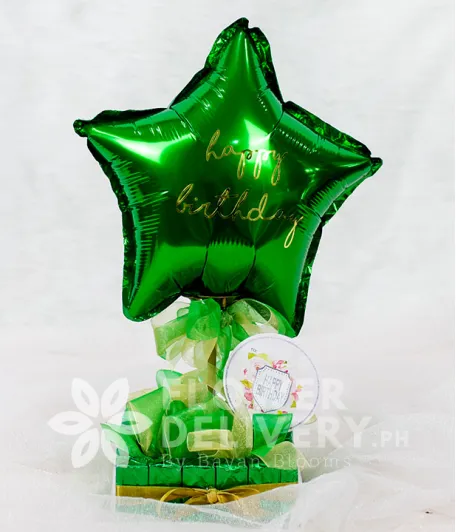 Green Star Balloon with Chocnut