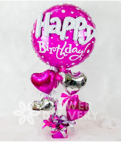 Happy Birthday Balloon with Heart Balloons Happy Birthday Balloon with Heart Balloons