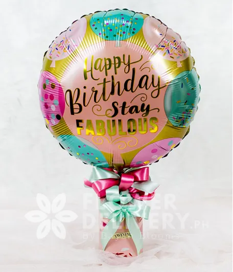 Happy Birthday Balloon with Twinings Tea