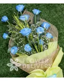 1 Dozen Blue Roses Spray (Arm Bouquet)