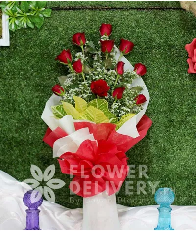 1 Dozen Red Roses (Arm Bouquet)