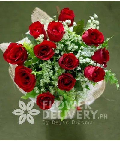 1 Dozen Red Roses (Round Bouquet) 1 Dozen Red Roses (Round Bouquet)