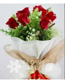 1 Dozen Red Roses (Round Bouquet)