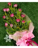 1 Dozen Pink Roses