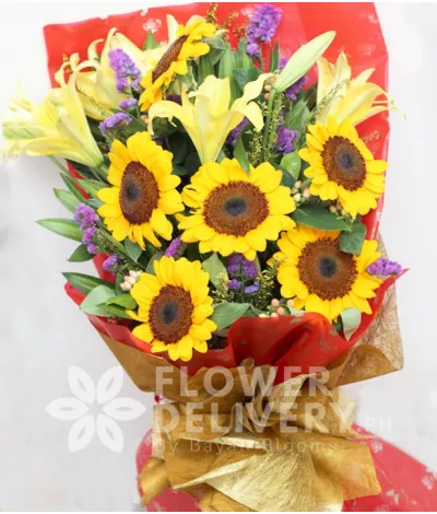 6 pieces Sunflower with Lilies