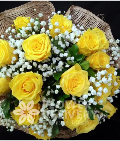 18 Imported Yellow Roses