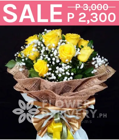 1 Dozen Imported Yellow Roses