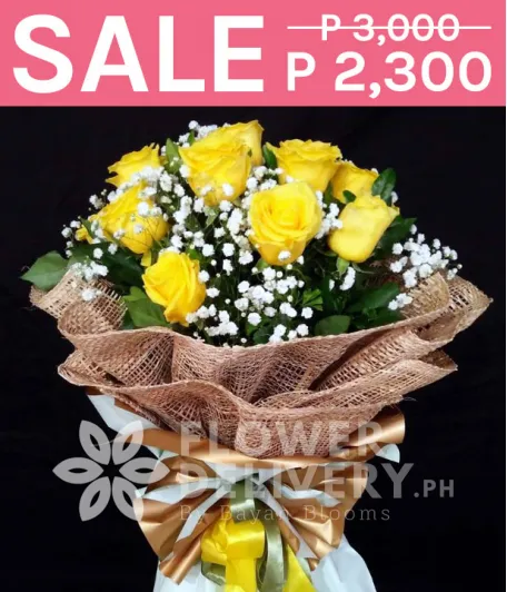 1 Dozen Imported Yellow Roses