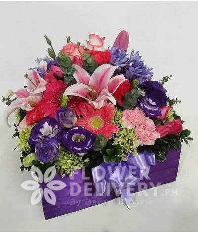 Special Box of Purple and Pink Flowers Special Box of Purple and Pink Flowers