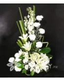 Vertical White Flowers