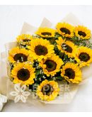 Arm Bouquet of 1 Dozen Sunflowers