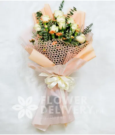 Beautiful Imported Peach Roses Beautiful Imported Peach Roses