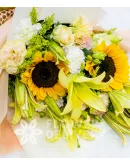 Elegant Bouquet of Sunflowers and Lilies