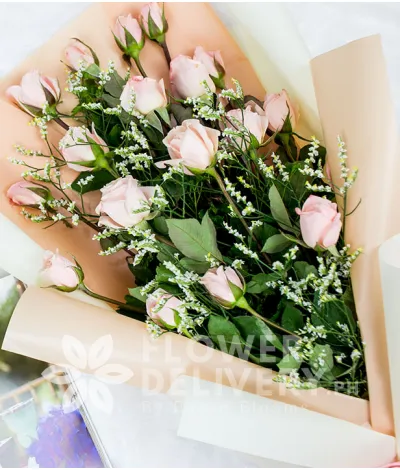 Elegant Light Pink Roses in a Bouquet Elegant Light Pink Roses in a Bouquet