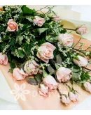 Elegant Light Pink Roses in a Bouquet