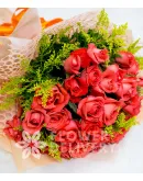 Elegant Pomelo Rose in a Bouquet