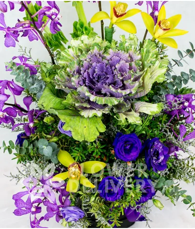 Elegant Vertical Purple Flowers