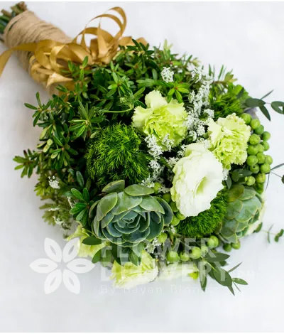 Pretty Bouquet of Carnations and Succulents