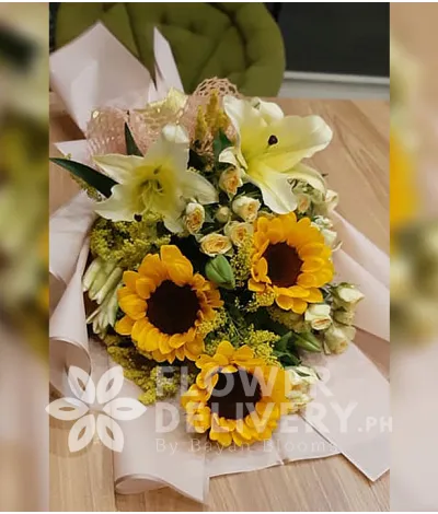 3 Sunflower and Lilies