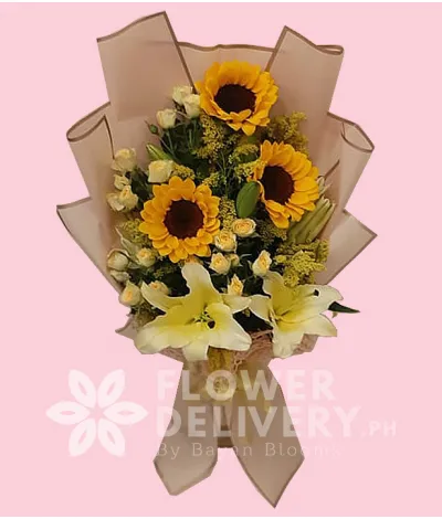 3 Sunflower and Lilies