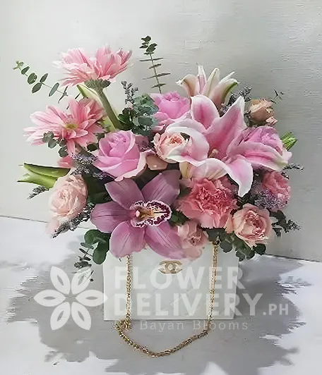 Bag of Mixed Pink Flowers
