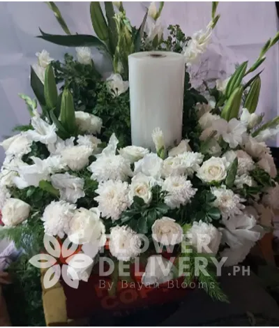 Purity White Urn Flower Arrangement Purity White Urn Flower Arrangement