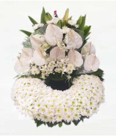 Elegant White Mixed Urn Flower Arrangement Elegant White Mixed Urn Flower Arrangement