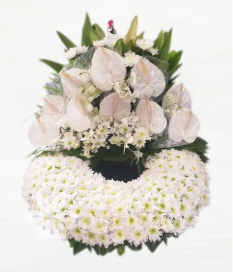 Elegant White Mixed Urn Flower Arrangement