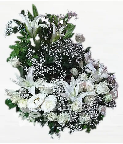 White Roses Urn Flower Arrangement White Roses Urn Flower Arrangement