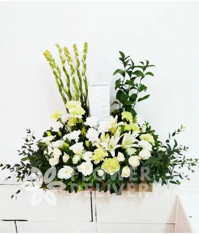 Sincerity White and Green Urn Flower Arrangement Sincerity White and Green Urn Flower Arrangement